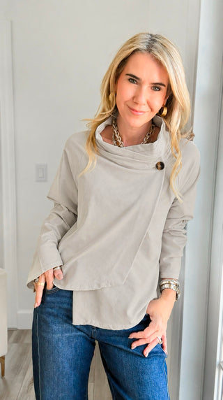 Italian Cotton On Edge Jacket- Beige