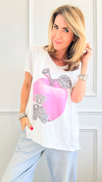 Beary Sweet Italian Tee-110 Short Sleeve Tops-Italianissimo-Coastal Bloom Boutique, find the trendiest versions of the popular styles and looks Located in Indialantic, FL