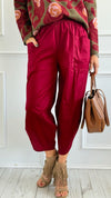 Relax & Go Italian Barrel Pant-100 Pants-VANESSA-Coastal Bloom Boutique, find the trendiest versions of the popular styles and looks Located in Indialantic, FL