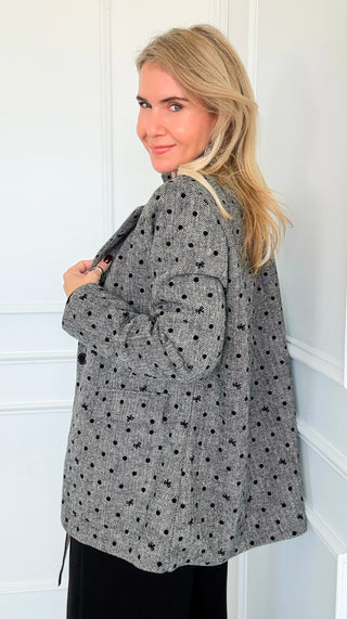 Dotted Darling Bow Italian Blazer