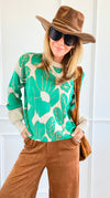 Bold Blossom Knit Sweater-140 Sweaters-sew in love-Coastal Bloom Boutique, find the trendiest versions of the popular styles and looks Located in Indialantic, FL