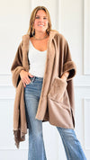 Faux Fur Tassel Cape-150 Cardigans/Layers-Original USA-Coastal Bloom Boutique, find the trendiest versions of the popular styles and looks Located in Indialantic, FL