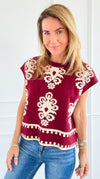 Floral Jacquard Sleeveless Top-100 Sleeveless Tops-entro-Coastal Bloom Boutique, find the trendiest versions of the popular styles and looks Located in Indialantic, FL