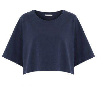 Weekend French Terry Italian Top - Navy