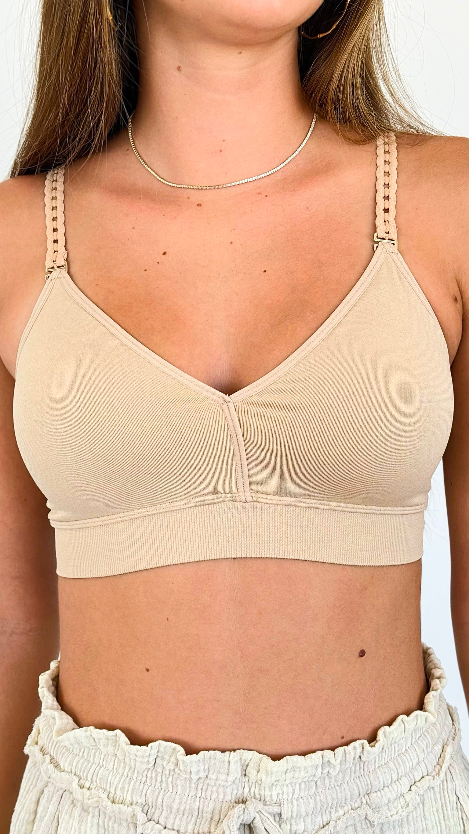 Nude Plunge Situation Bra - Nude Mini Loops-220 Intimates-Strap-its-Coastal Bloom Boutique, find the trendiest versions of the popular styles and looks Located in Indialantic, FL