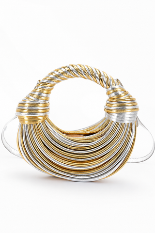 Tangerine Twist Arc Bag - Gold Strap
