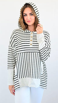 Striped Knit Pullover-140 Sweaters-Heimish-Coastal Bloom Boutique, find the trendiest versions of the popular styles and looks Located in Indialantic, FL