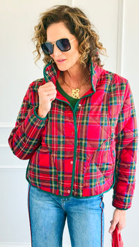 Holly Jolly Snap Front Jacket-160 Jackets-BIBI-Coastal Bloom Boutique, find the trendiest versions of the popular styles and looks Located in Indialantic, FL