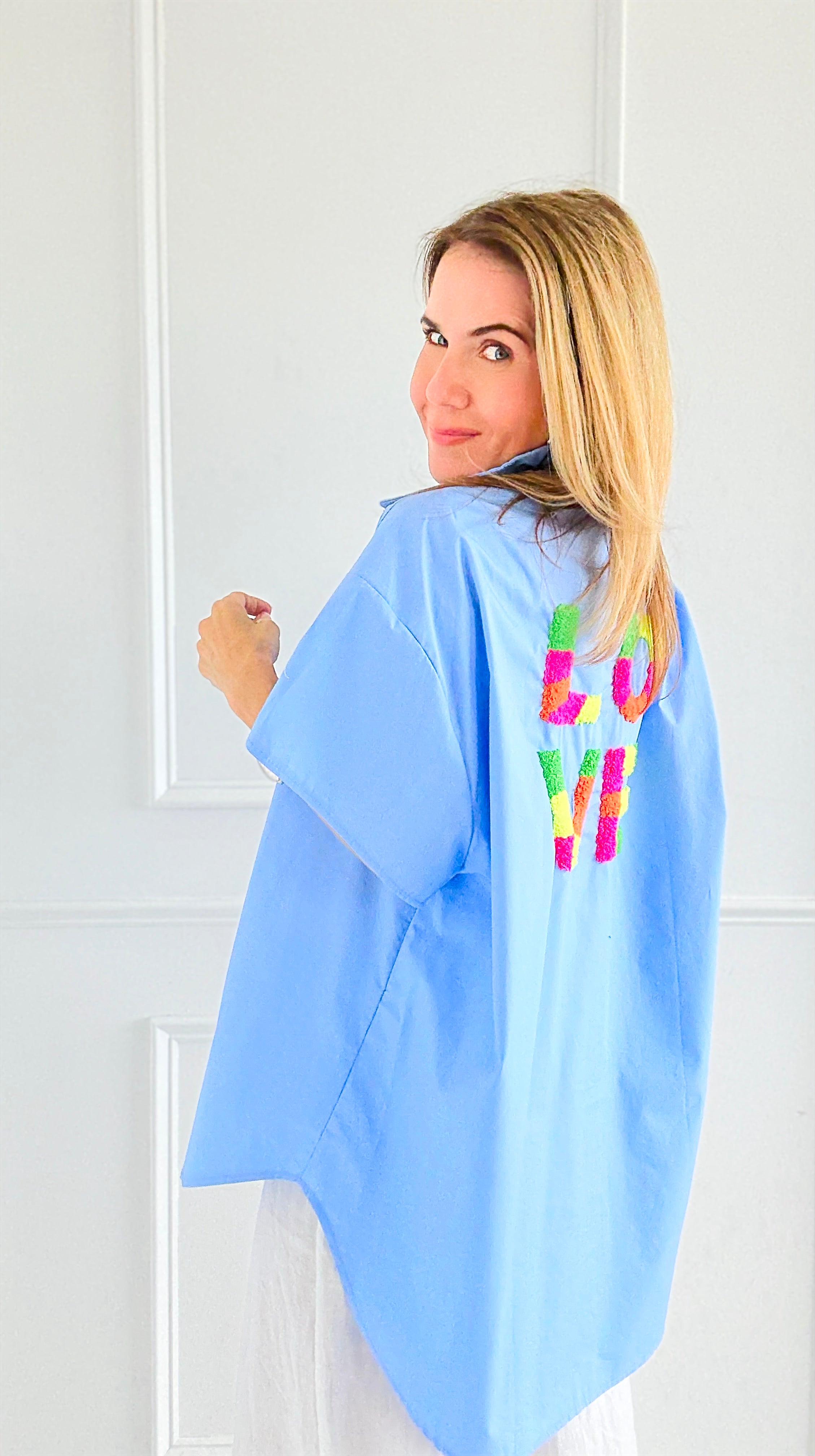 Back To Love Italian Button Top-170 Bottoms-JOY & LOVE-Coastal Bloom Boutique, find the trendiest versions of the popular styles and looks Located in Indialantic, FL