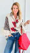 Wild Roses Ruffle Bell Sleeve Italian Blouse-130 Long sleeve top-Italianissimo-Coastal Bloom Boutique, find the trendiest versions of the popular styles and looks Located in Indialantic, FL