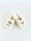 Horsebit Buckle Fur Sandals -White-250 Shoes-Chasing Bandits-Coastal Bloom Boutique, find the trendiest versions of the popular styles and looks Located in Indialantic, FL