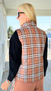 Talk of the Town Plaid Vest-160 Jackets-JODIFL-Coastal Bloom Boutique, find the trendiest versions of the popular styles and looks Located in Indialantic, FL