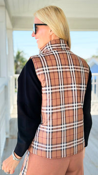 Talk of the Town Plaid Vest-160 Jackets-JODIFL-Coastal Bloom Boutique, find the trendiest versions of the popular styles and looks Located in Indialantic, FL