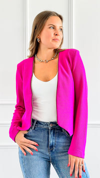 Bold Moves Zip Blazer-160 Jackets-Michel-Coastal Bloom Boutique, find the trendiest versions of the popular styles and looks Located in Indialantic, FL