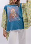 Dollyverse Kantha Poncho Top-150 Cardigan Layers-Blue Velvet-Coastal Bloom Boutique, find the trendiest versions of the popular styles and looks Located in Indialantic, FL