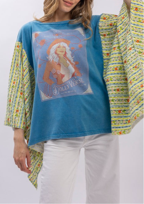 Dollyverse Kantha Poncho Top-150 Cardigan Layers-Blue Velvet-Coastal Bloom Boutique, find the trendiest versions of the popular styles and looks Located in Indialantic, FL