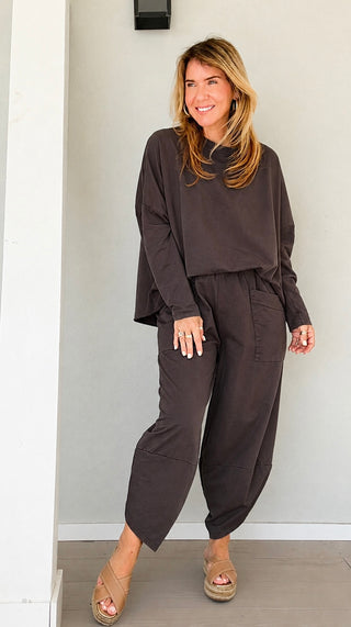 La Spezia Italian Barrel Cotton Set - Chocolate