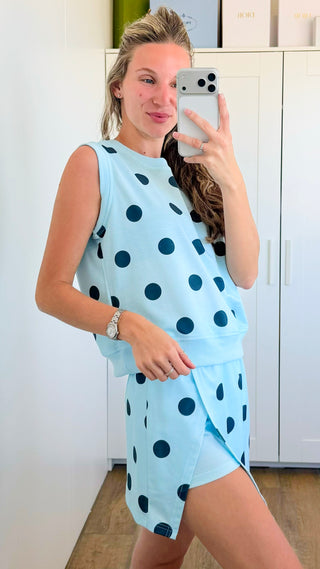 Breezy Dot Tank Skort Set