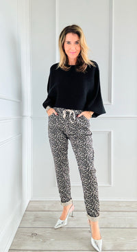 Wish List Leopard Italian Joggers- Beige-pants-Italianissimo-Coastal Bloom Boutique, find the trendiest versions of the popular styles and looks Located in Indialantic, FL