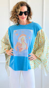 Dollyverse Kantha Poncho Top-150 Cardigan Layers-Blue Velvet-Coastal Bloom Boutique, find the trendiest versions of the popular styles and looks Located in Indialantic, FL