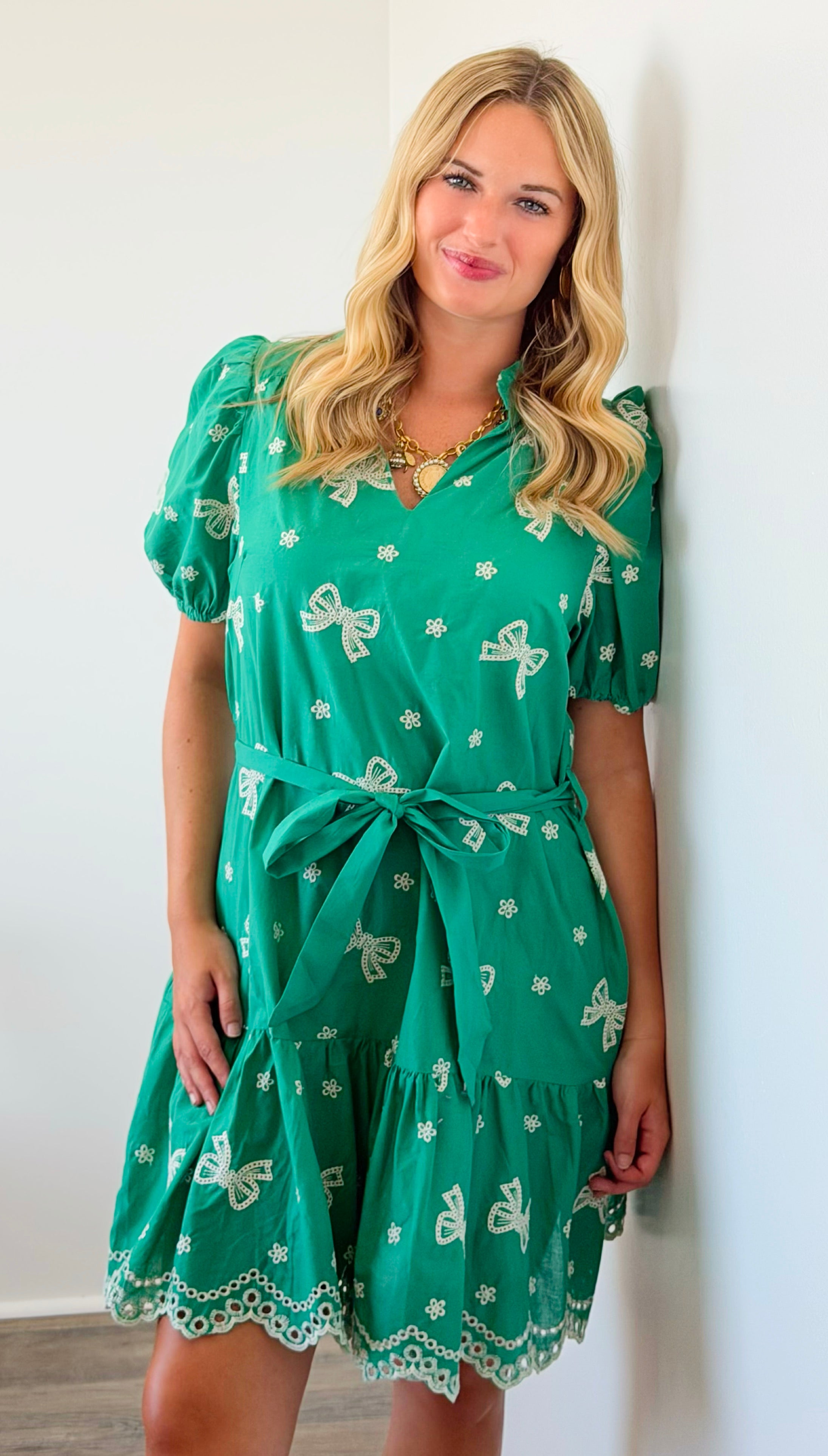 Ribbon Embroidered Mini Dress – Coastal Bloom Ribbon Embroidered Mini Dress – Coastal Bloom