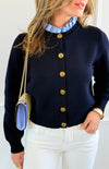 Chic Ruffle Button Down Cardigan-150 Cardigans/Layers-LALAVON-Coastal Bloom Boutique, find the trendiest versions of the popular styles and looks Located in Indialantic, FL
