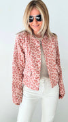 Roaring Rose Cropped Jacket-160 Jackets-ROUSSEAU-Coastal Bloom Boutique, find the trendiest versions of the popular styles and looks Located in Indialantic, FL