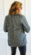 Luxe Tweed Italian Fur Jacket-160 Jackets-AZUL MONACO-Coastal Bloom Boutique, find the trendiest versions of the popular styles and looks Located in Indialantic, FL