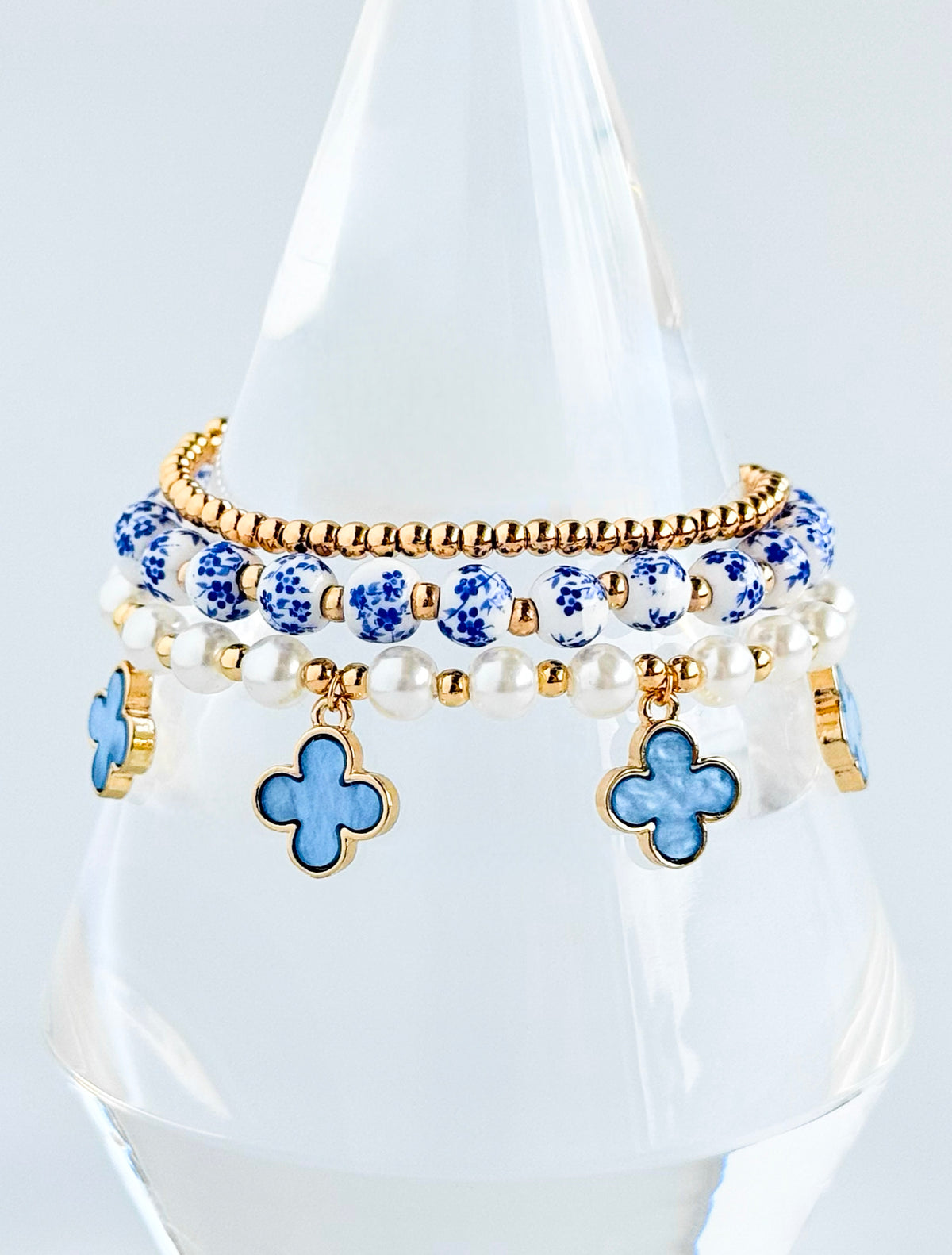 Azure Charm Layered Bracelets-230 Jewelry-H&D-Coastal Bloom Boutique, find the trendiest versions of the popular styles and looks Located in Indialantic, FL