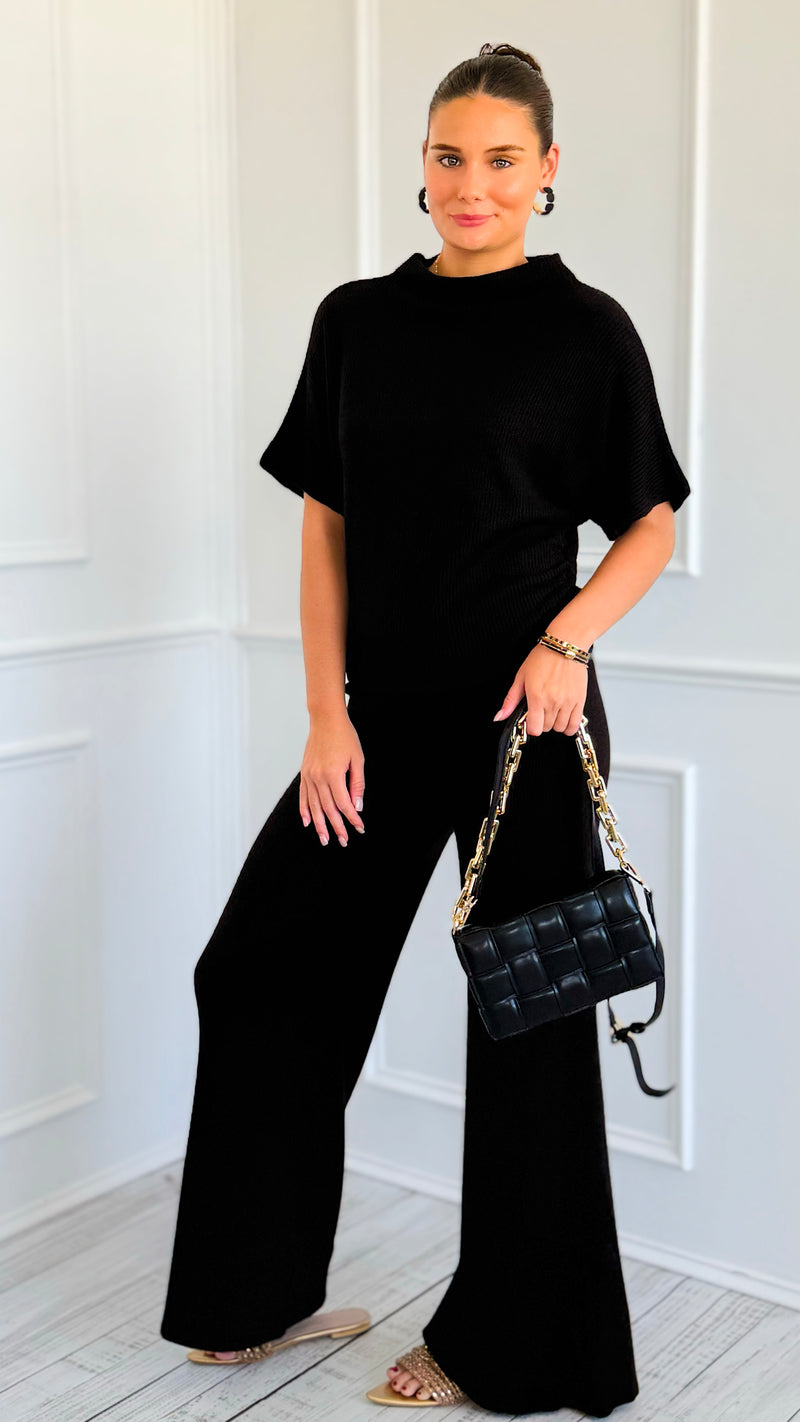 The Art of Staying In Set - Black-210 Loungewear/Sets-Zenana-Coastal Bloom Boutique, find the trendiest versions of the popular styles and looks Located in Indialantic, FL