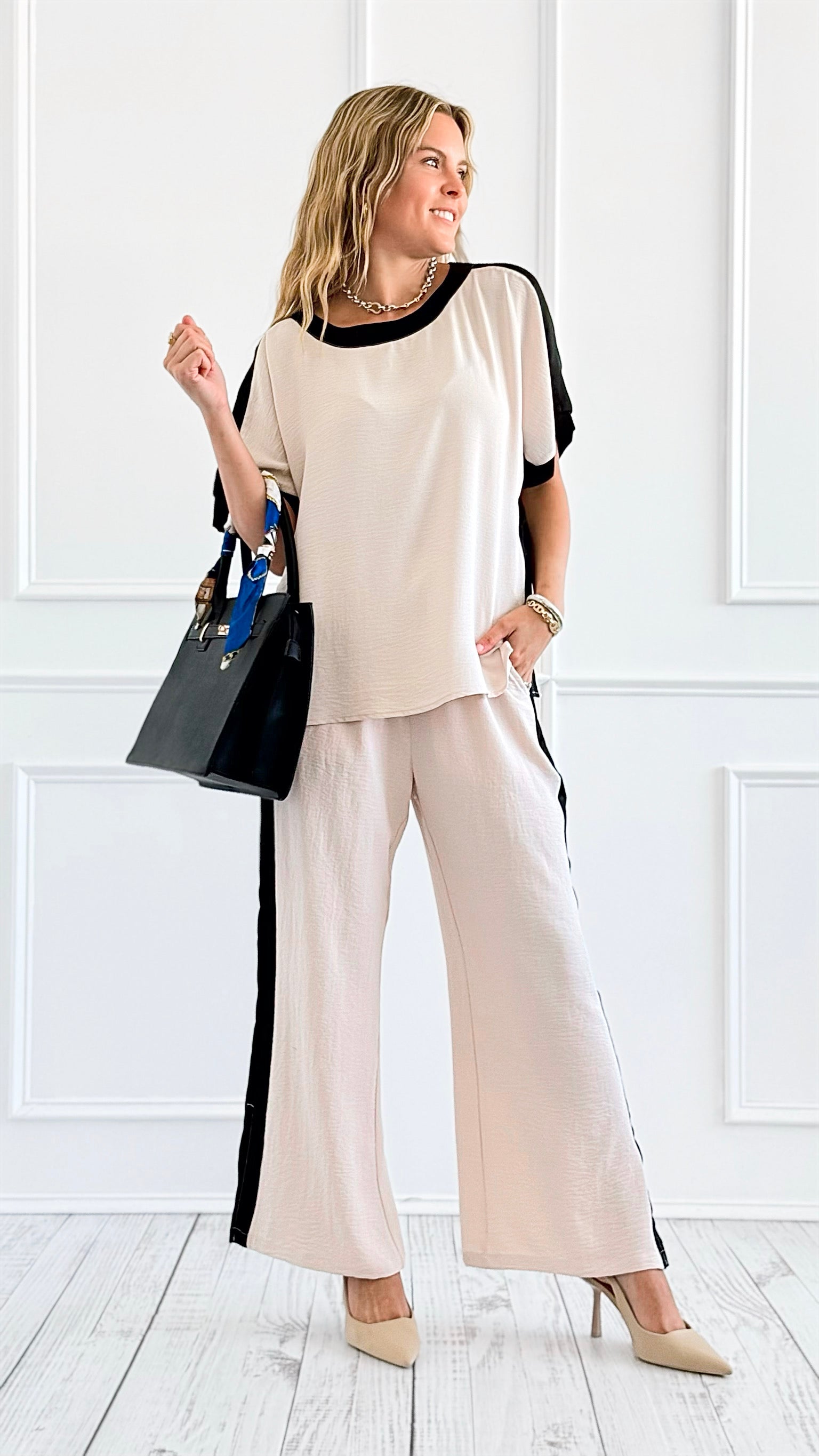 Effortless Chic Pant Set with Dolman Sleeve Top-170 Bottoms-Jodifl-Coastal Bloom Boutique, find the trendiest versions of the popular styles and looks Located in Indialantic, FL