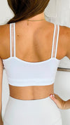 One Size White Sheer Strap Bra-220 Intimates-Strap-its-Coastal Bloom Boutique, find the trendiest versions of the popular styles and looks Located in Indialantic, FL