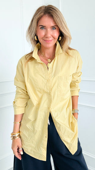 Classic Button-Up Top - Honey