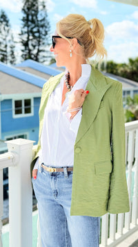 Tailored Ease Blazer - Green