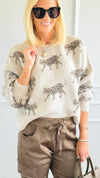 Mountain Cat Plush Sweater-140 Sweaters-Dreamers-Coastal Bloom Boutique, find the trendiest versions of the popular styles and looks Located in Indialantic, FL