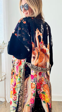 Golden Night Velvet Kimono-150 Cardigans/Layers-Aratta-Coastal Bloom Boutique, find the trendiest versions of the popular styles and looks Located in Indialantic, FL