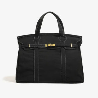 Canvas Carryall Tote Bag - Black