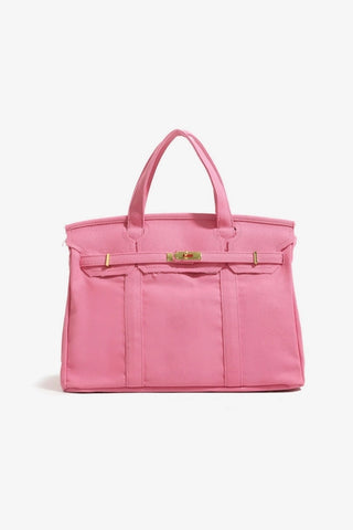 Canvas Carryall Tote Bag - Pink