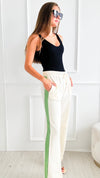 Contrast High Waist Pants-170 Bottoms-BucketList-Coastal Bloom Boutique, find the trendiest versions of the popular styles and looks Located in Indialantic, FL
