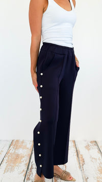 Elmwood Pearl Pant - Navy-170 Bottoms-Joh Apparel-Coastal Bloom Boutique, find the trendiest versions of the popular styles and looks Located in Indialantic, FL