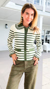 Presley Stripe Cardigan-140 Sweaters-rivir-Coastal Bloom Boutique, find the trendiest versions of the popular styles and looks Located in Indialantic, FL