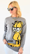 Lazy Days Garfield Knit Sweater-140 Sweaters-Dazzling-Coastal Bloom Boutique, find the trendiest versions of the popular styles and looks Located in Indialantic, FL