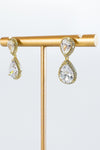 Pear CZ Halo Drop Earring-230 Jewelry-NYC-Coastal Bloom Boutique, find the trendiest versions of the popular styles and looks Located in Indialantic, FL