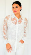 Rose Veil Long Sleeve Top-110 Long Sleeve Tops-sew in love-Coastal Bloom Boutique, find the trendiest versions of the popular styles and looks Located in Indialantic, FL