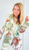 Tropic Jungle Italian Blazer-160 Jackets-Italianissimo-Coastal Bloom Boutique, find the trendiest versions of the popular styles and looks Located in Indialantic, FL