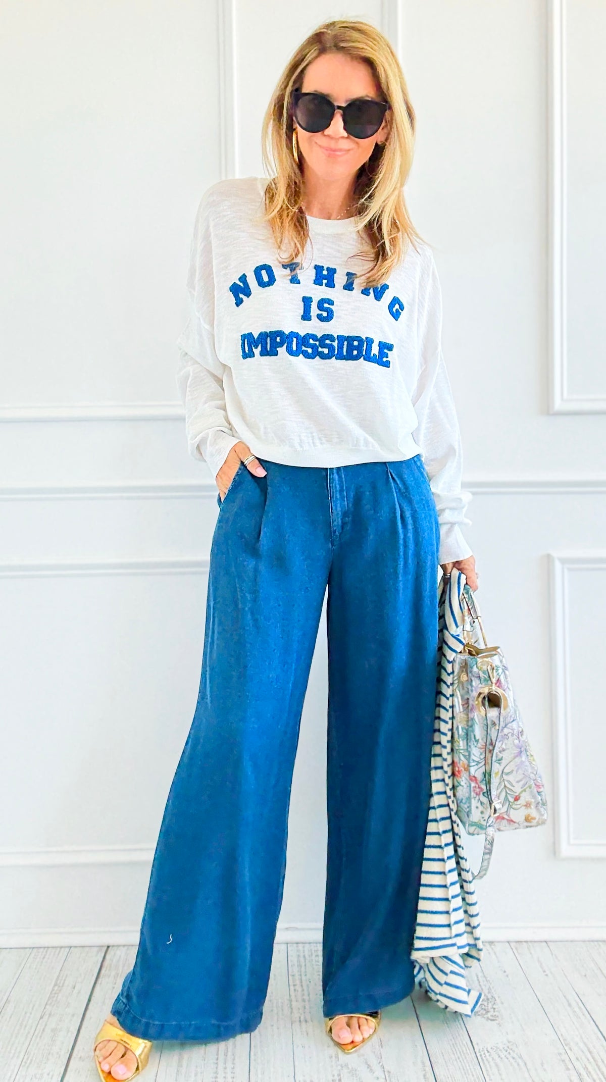 Coastal Drift Pintuck Pants-170 Bottoms-Blu Pepper-Coastal Bloom Boutique, find the trendiest versions of the popular styles and looks Located in Indialantic, FL