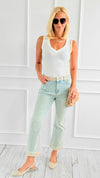 Bohemian Detail Edge Denim Pant-100 Pants-MELLY&CO-Coastal Bloom Boutique, find the trendiest versions of the popular styles and looks Located in Indialantic, FL