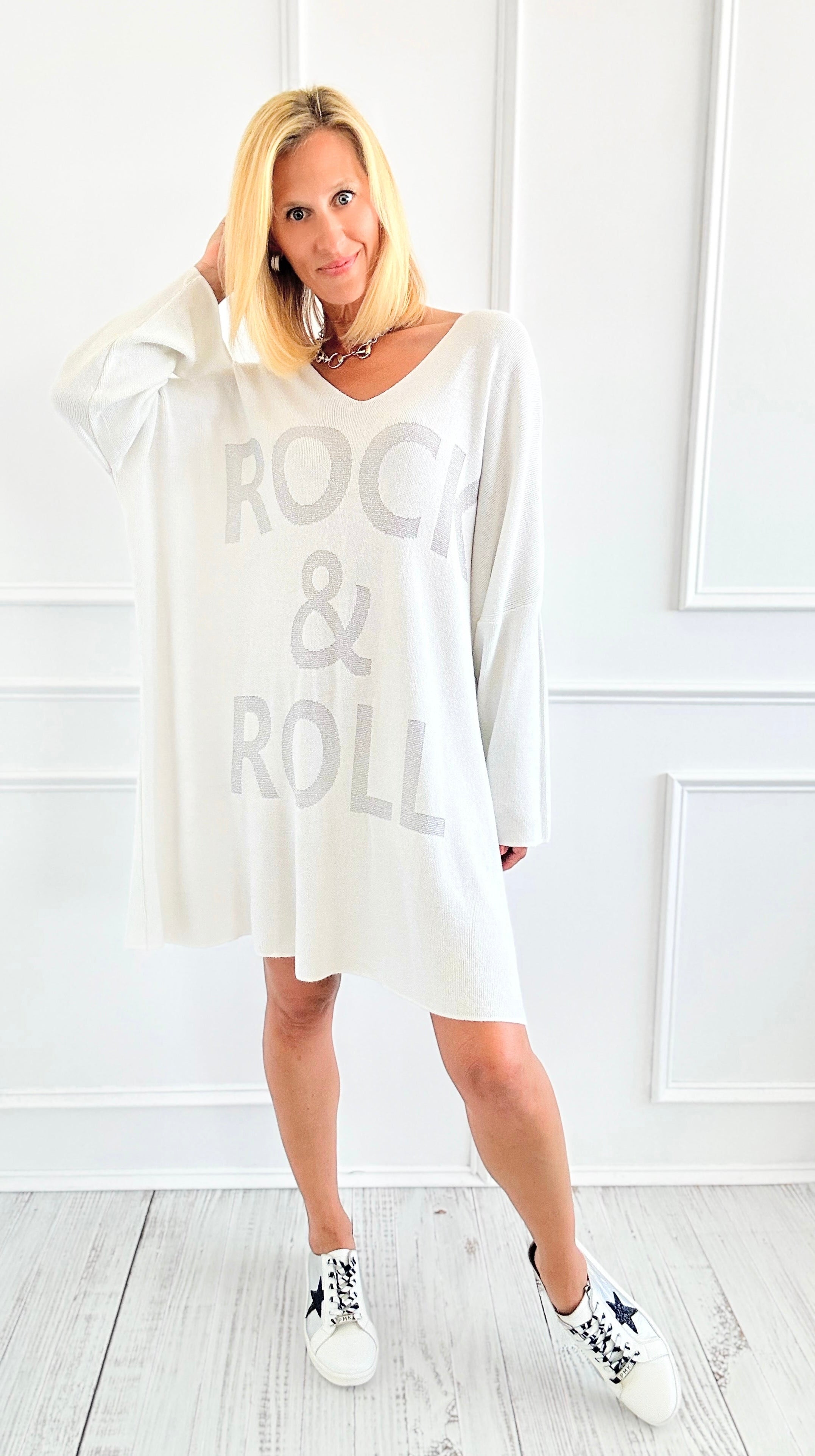 Rock & Roll Knit Dress-200 Dresses/Jumpsuits/Rompers-V6-Coastal Bloom Boutique, find the trendiest versions of the popular styles and looks Located in Indialantic, FL