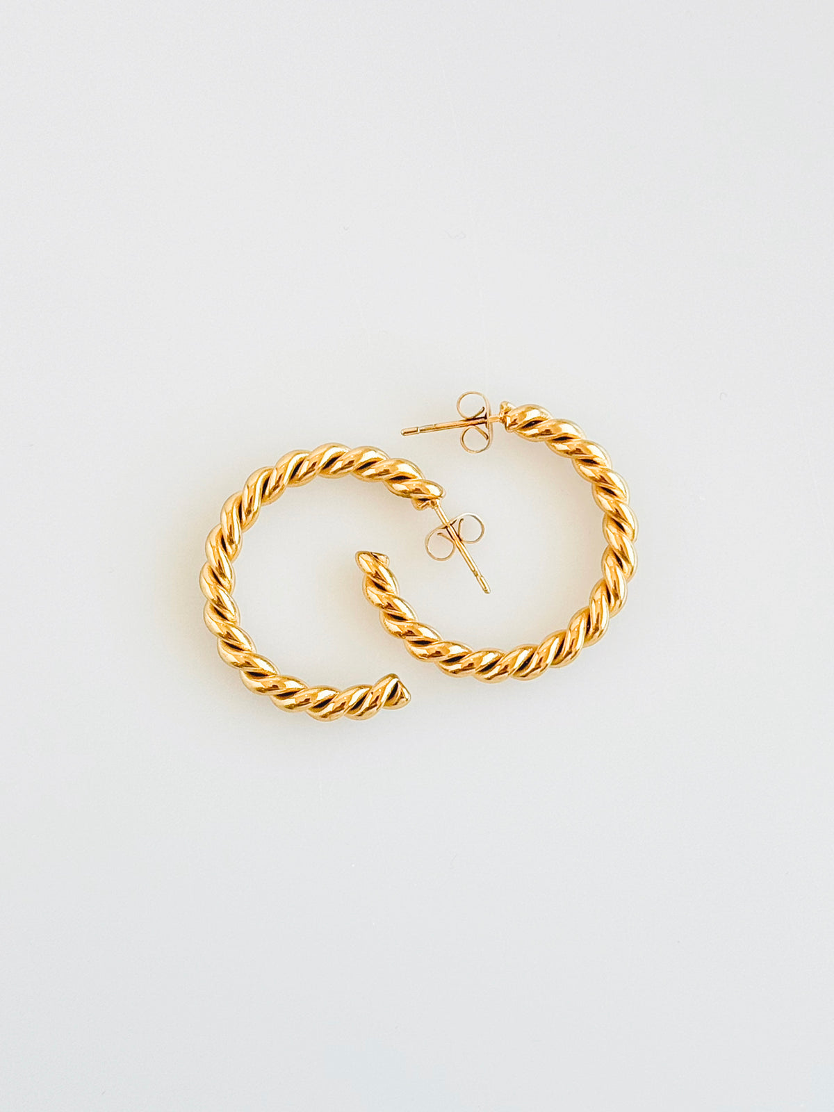 Stainless Steel Cable Twist 4MM Hoop Earring-230 Jewelry-NYC-Coastal Bloom Boutique, find the trendiest versions of the popular styles and looks Located in Indialantic, FL