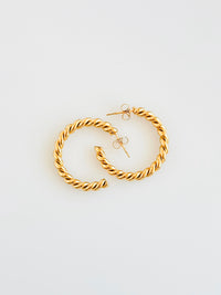 Stainless Steel Cable Twist 4MM Hoop Earring-230 Jewelry-NYC-Coastal Bloom Boutique, find the trendiest versions of the popular styles and looks Located in Indialantic, FL